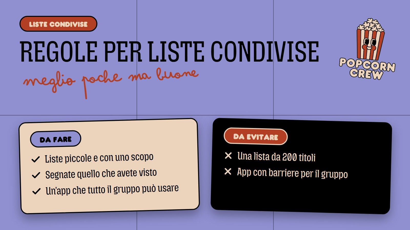 Regole per liste condivise